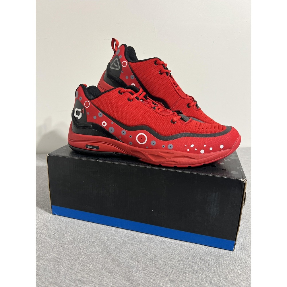 Q4 Sports Shoes Mens‎ Size 11.5 Fiery Red Jet Black Athletic Basketball Sneakers